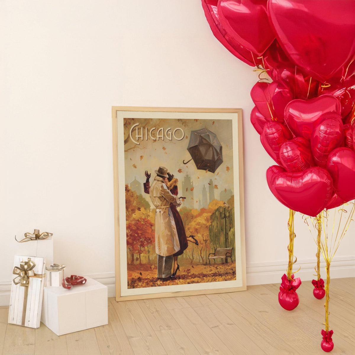 Chicago Romantic Escape – Vintage Wall Art Masterpiece | Download Istantaneo