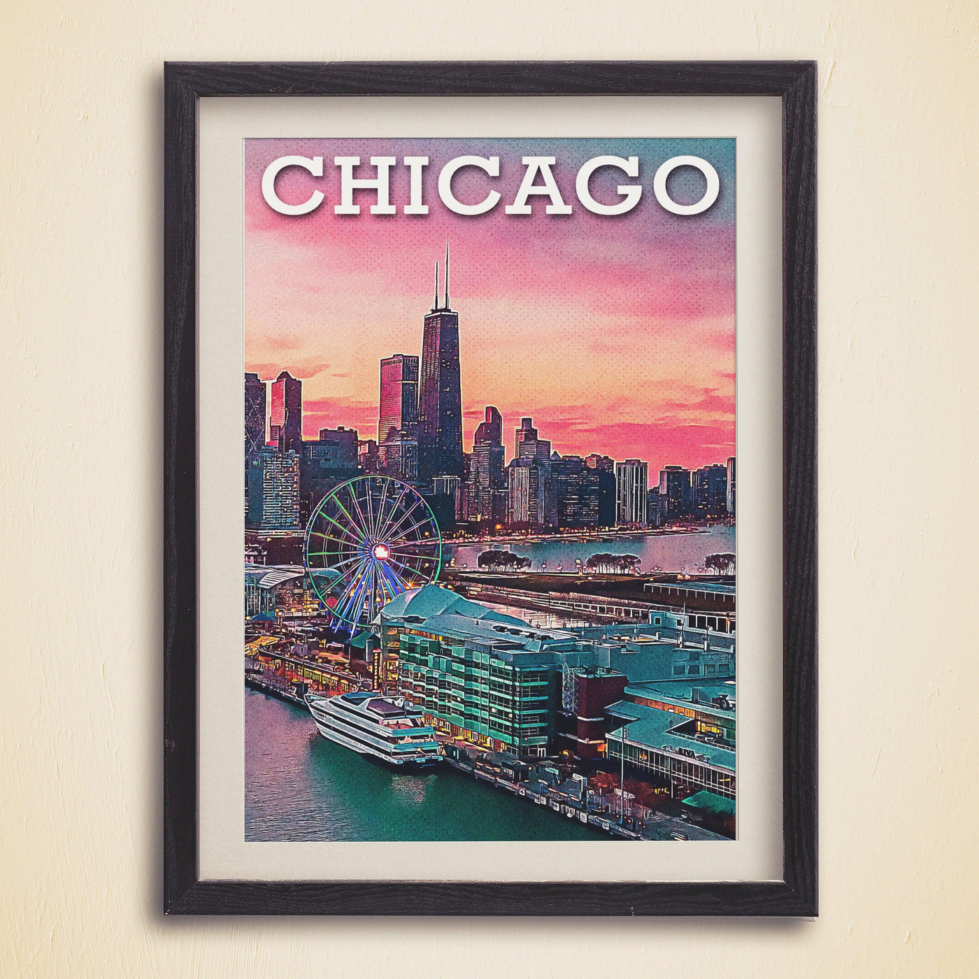 Chicago Colorful Skyline | Poster