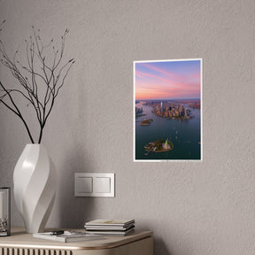 Glossy Art Poster of NYC Skyline, Wall Decor for Home, Office, New York City Gift, Landscape Print, Aesthetic Wall Art - DreamBrothers