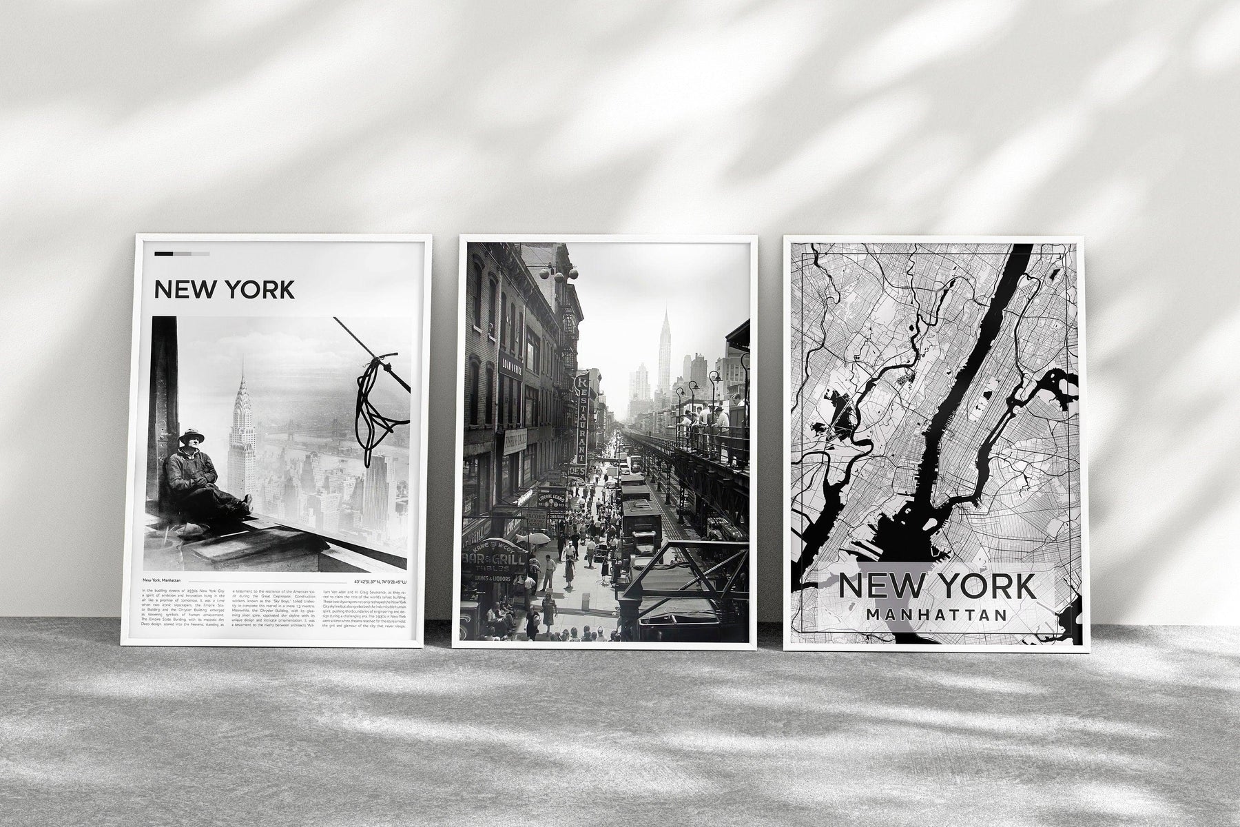 New York City Set of 3, Aesthetic Vintage Posters