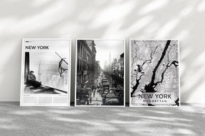 New York City Set of 3, Aesthetic Vintage Posters