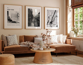 New York City Set of 3, Aesthetic Vintage Posters, Black And White Photo Gallery, USA Travel Gift, Vintage Gallery Set