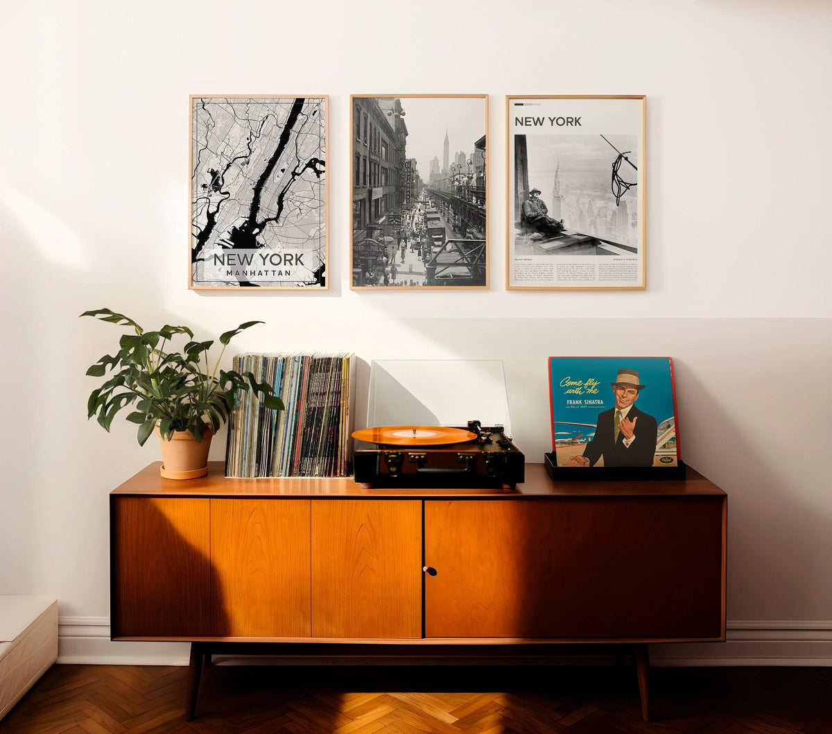 New York City Set of 3, Aesthetic Vintage Posters, Black And White Photo Gallery, USA Travel Gift, Vintage Gallery Set