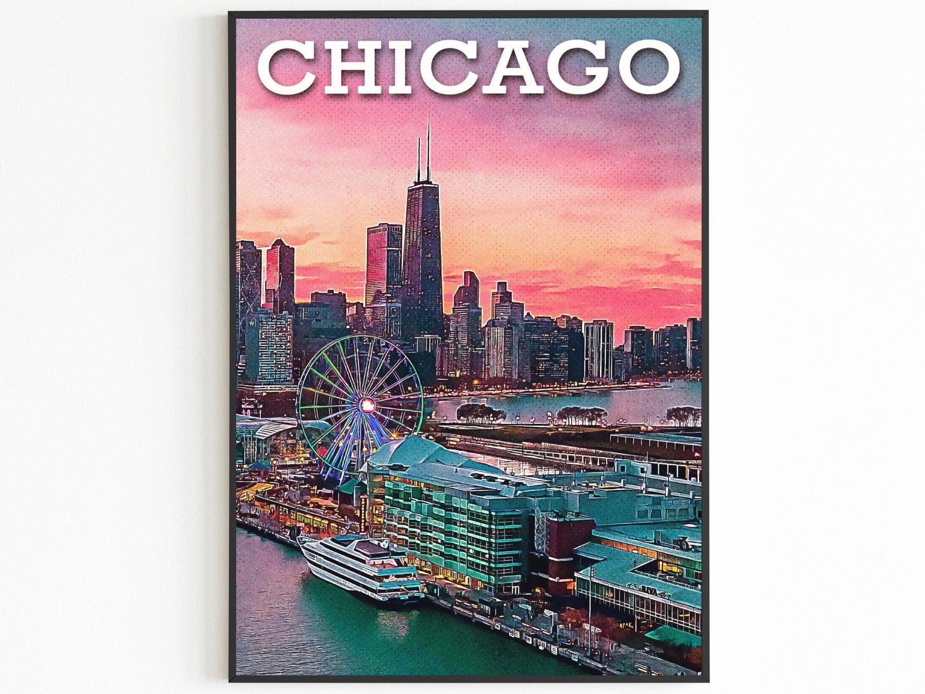 Chicago Colorful Skyline | Poster