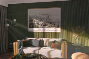 New York Landscape Vintage Poster, Brooklyn Bridge, Manhattan Bridge, Black And White Photography, NYC Gift, Old Historical Photo,