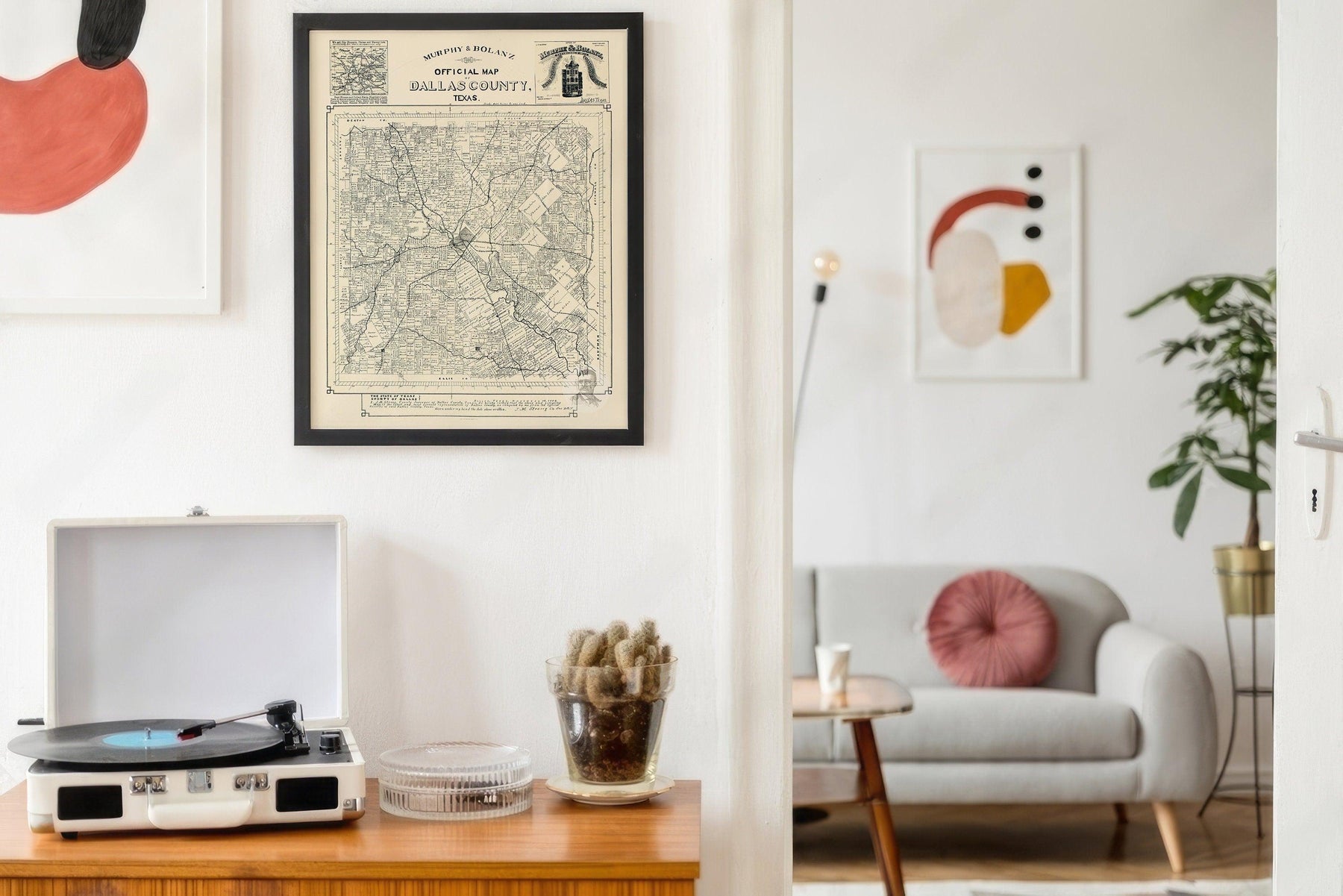 Dallas County Grunge Map, Texas Vintage Poster, USA Travel Gift, Printable Old City Map, Rare Item Collection, Wall Renovation