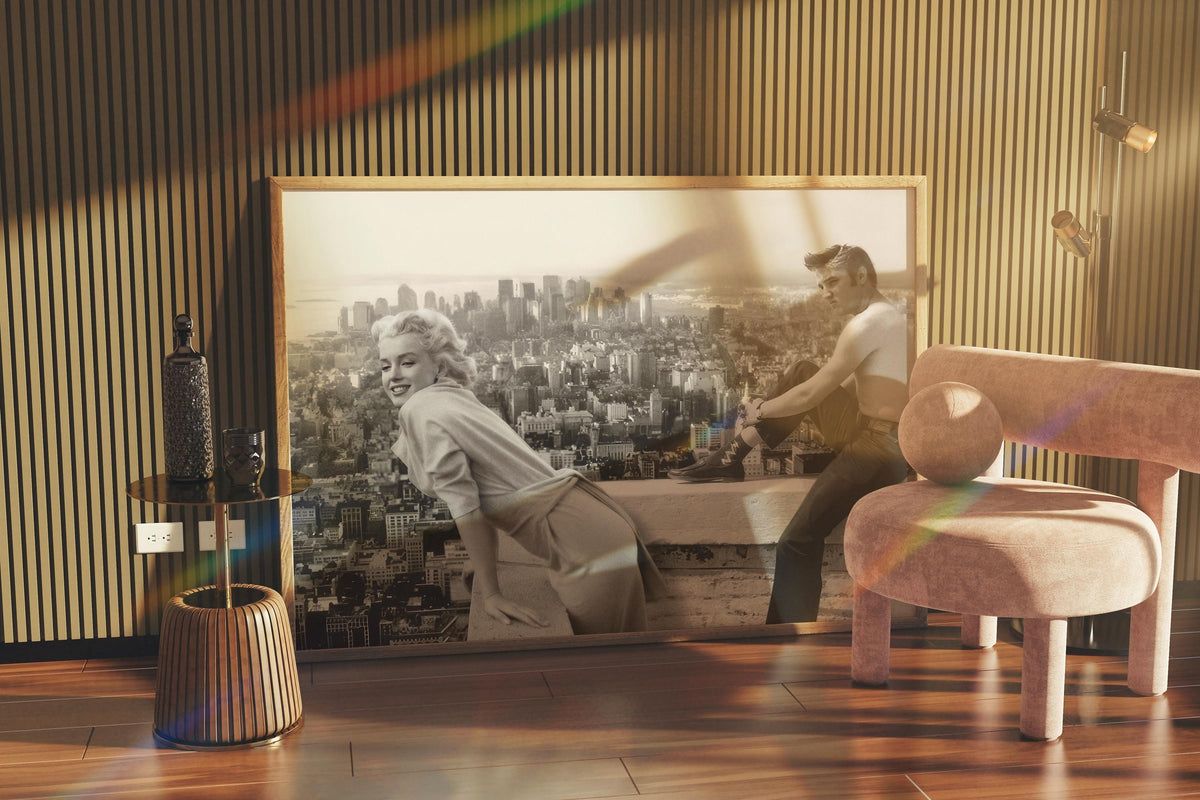 New York Printable Poster, Elvis Presley Print, Black And White Photo Gallery, 1950s Gift, Old Hollywood Decor, Aesthetic Vintage Wall Art