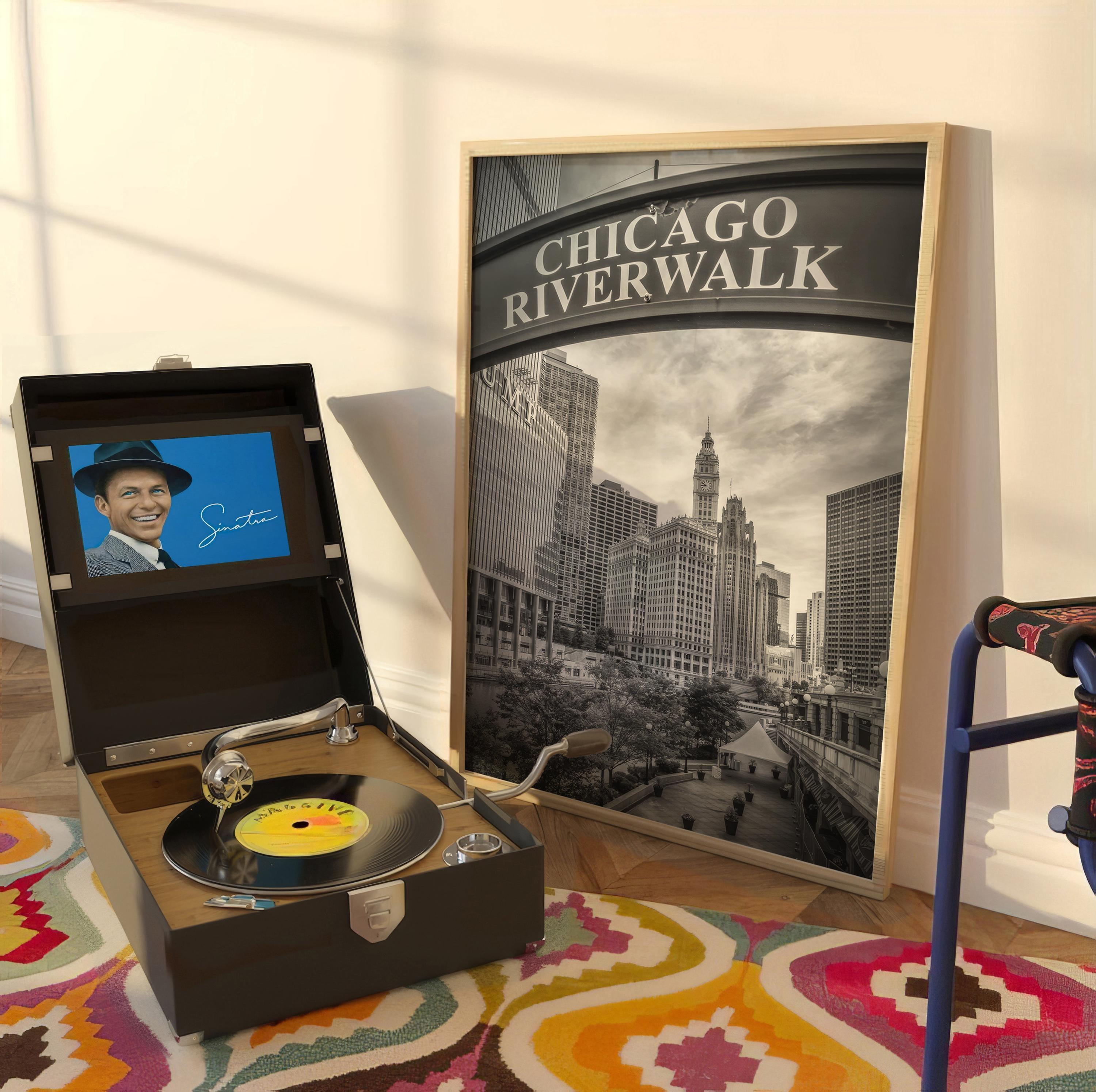 Chicago Riverwalk Vintage Photo | Poster