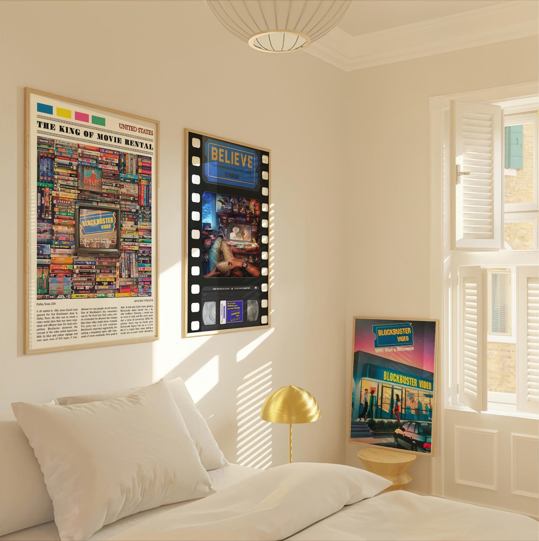 Blockbuster Video Set Of 3, 90s VHS, Film Collection Gift, Retro Movie Poster Collection, Nostalgia Collection, Aesthetic Retro Posters