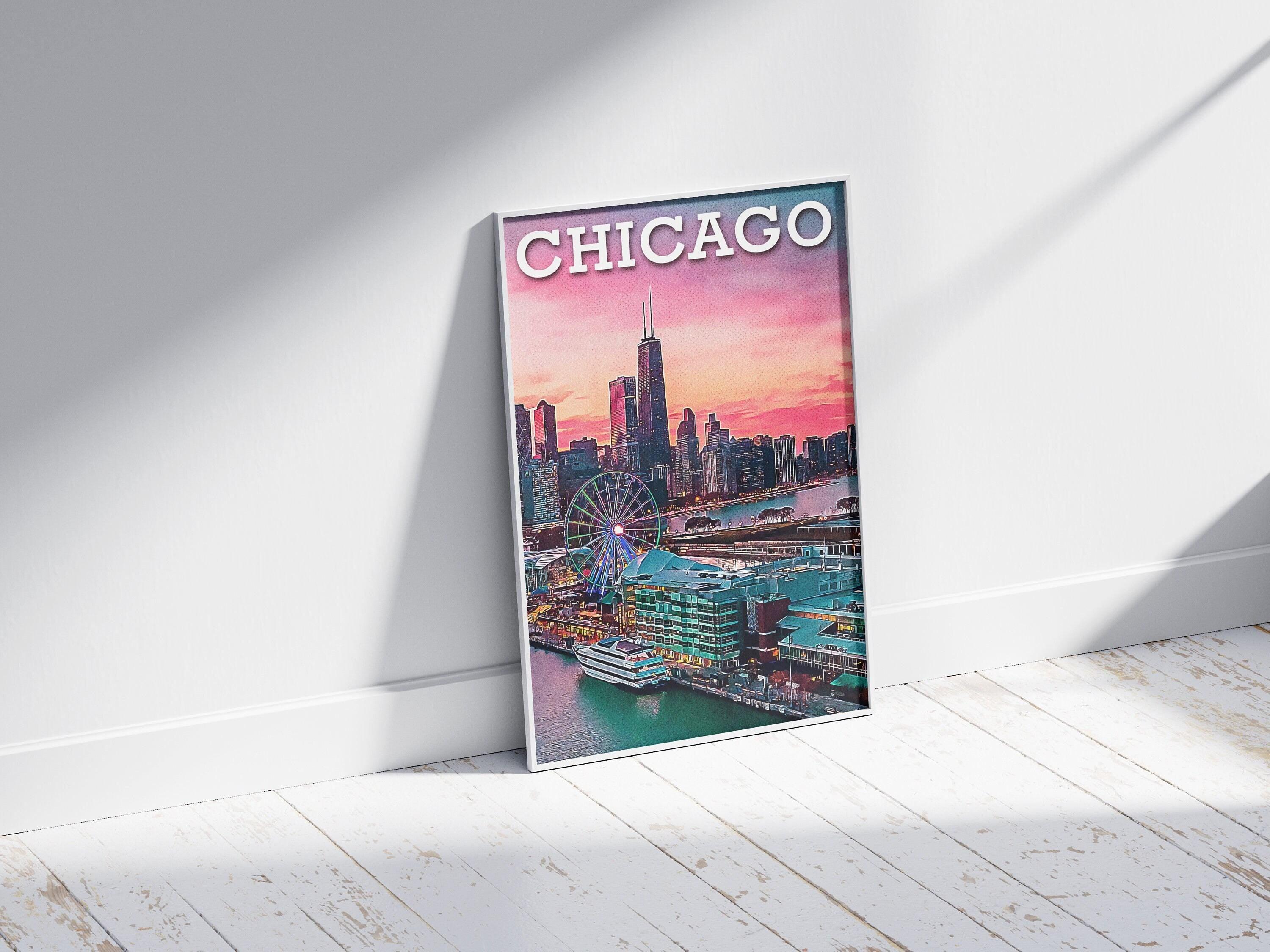Chicago Colorful Skyline | Poster