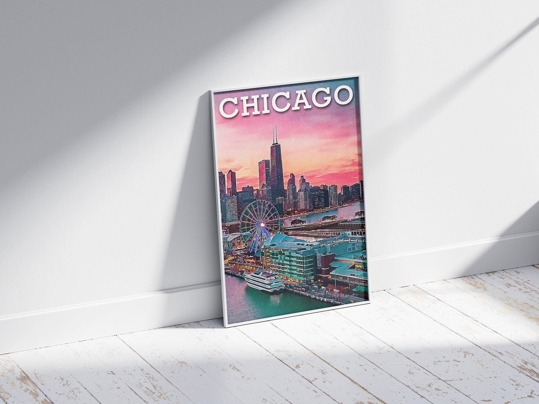 Chicago Colorful Skyline | Poster