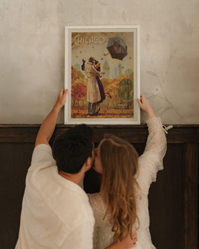 Chicago Romantic Escape – Vintage Wall Art Masterpiece | Download Istantaneo